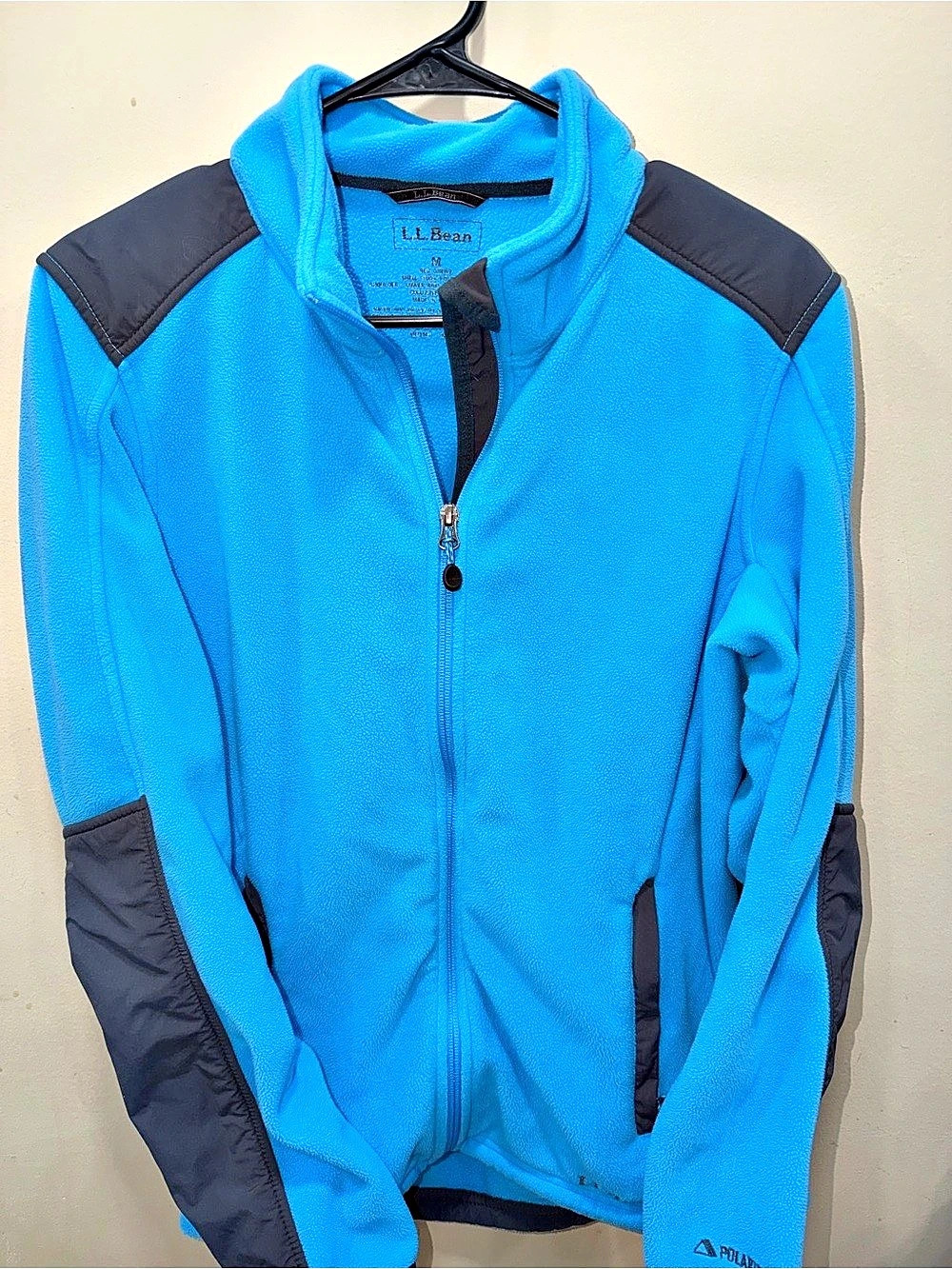 L.L.Bean Fleece Jacket in Blue & Black Size Medium